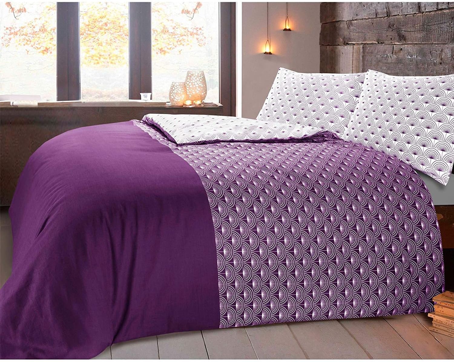 Nimsay Home Paloma Duvet Quilt Cover Pack 100% Cotton Dandelion Floral Seeds Stylish Printed Bedding Set Bed Linen Grey, King