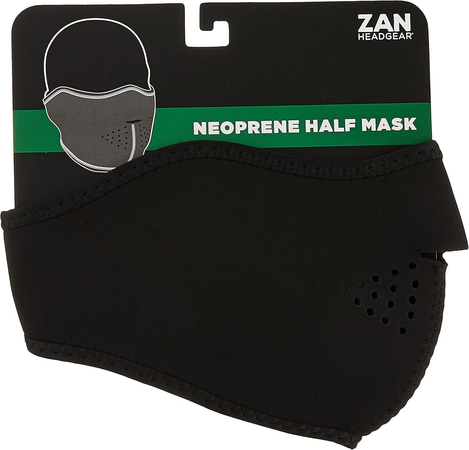ZANheadgear Unisex-Adult Half Face Mask Black: Clothing