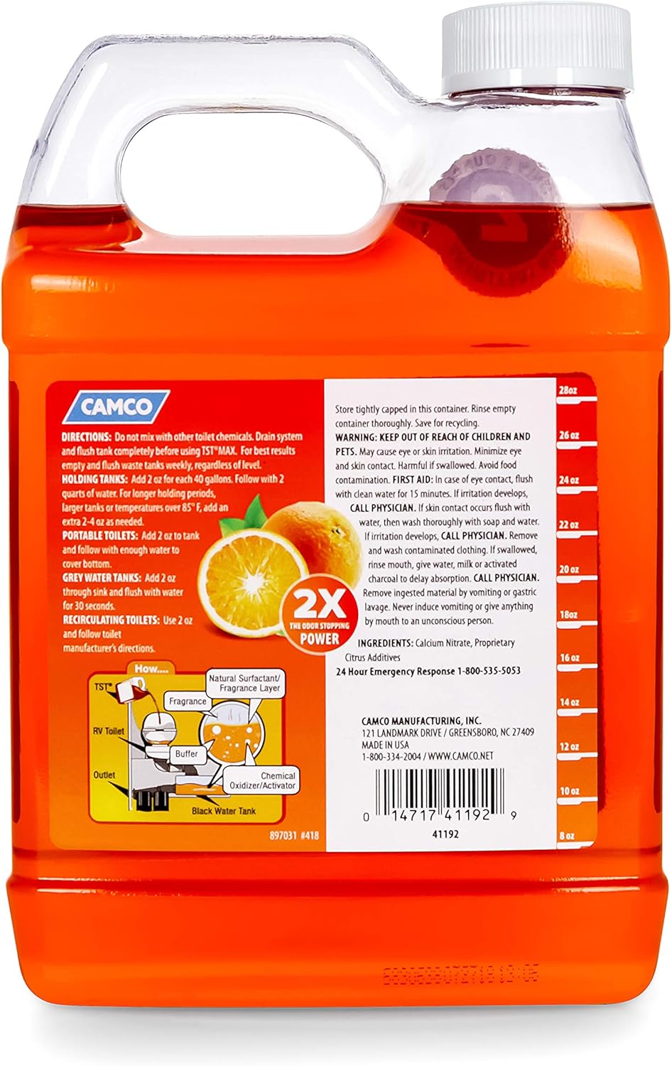 Camco 41192 TST Orange Holding Tank Chemical - 32 oz: Automotive