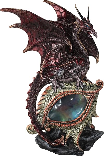 Nemesis Now Eye of the Dragon Red Figurine 21cm Resin Hand-Painted Light Up