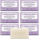 Dr. Bronner's Pure-Castile Magic Soap Bars (Lavender, 5 oz, 6-Pack)- Bath Soap with Regenerative Organic Certified Oils- For Face, Body & Hair - Gentle, Biodegradable, Vegan- Bar Soaps for Men & Women