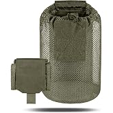 Tactical Mesh Dump Pouch Molle Foldable Mag Recovery Drop Pouch | Reinforced stitching, quick drawstring , roll-up compact , breathable mesh, fits 1.5&ndash;2.25" belts, multi outdoor usage