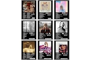 IZOOMIHOME Taylor Album Cover Limited Edition Aesthetic Posters, Swift Gift Merch, Taylor Wall Decor Poster (Set of 9, 8 in x 10 in, Unframed)