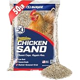 Sun Joe Premium Chicken Coop Sand, Coarse Grade, 50 Lb Bag, CHKSAND50 | Washed, Screened and Dried, Fast-Draining, Non-Clumping Poultry Bedding
