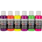Createx Colors 5802-00 2-Ounce AB Airbrush Set, Fluorescent