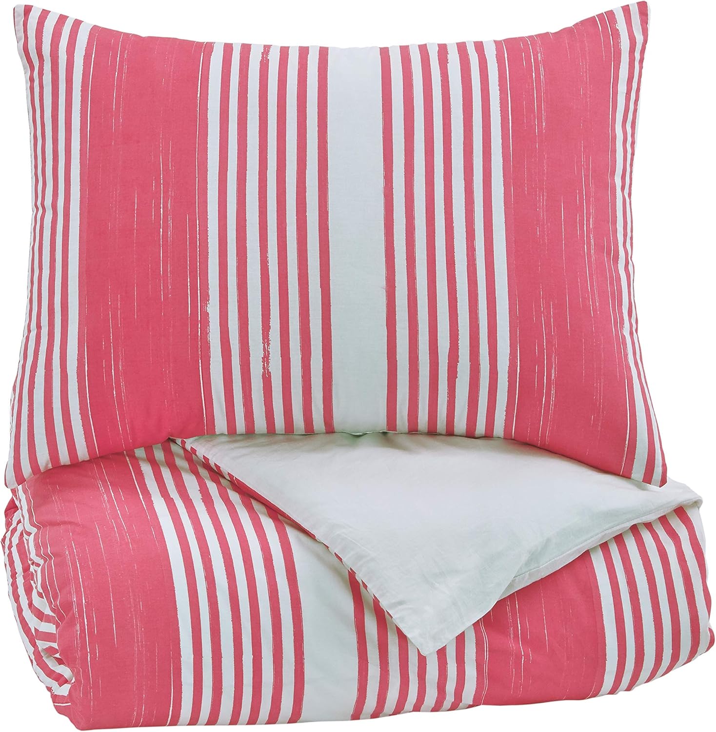 Signature Design by Ashley Q729021T Twin Duvet Set Pink