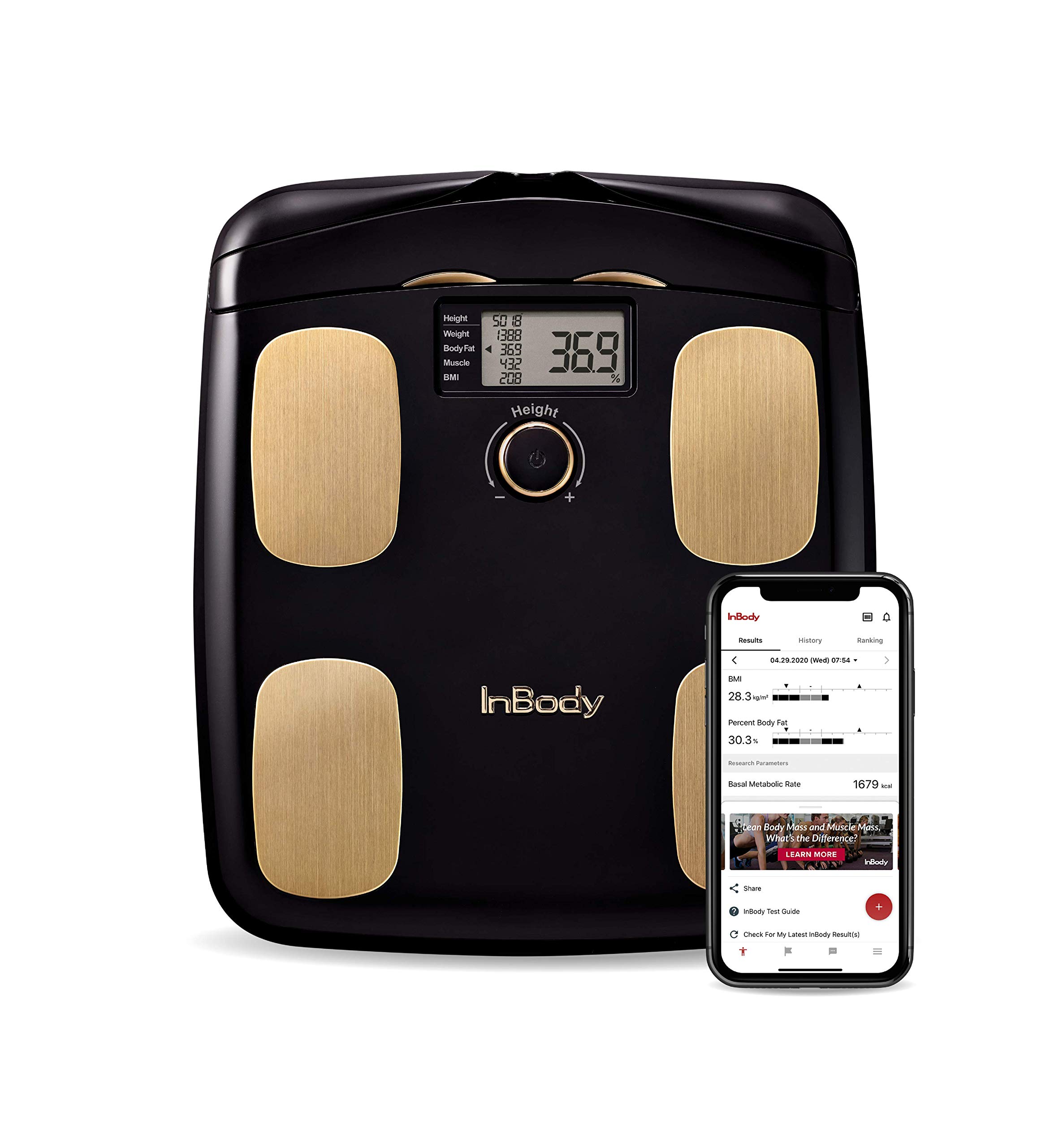 InBody H20N Smart Full Body Composition Analyzer Scale BMI, Body Fat