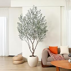 SOGUYI Olive Trees Artificial Indoor, 8 Feet Tall