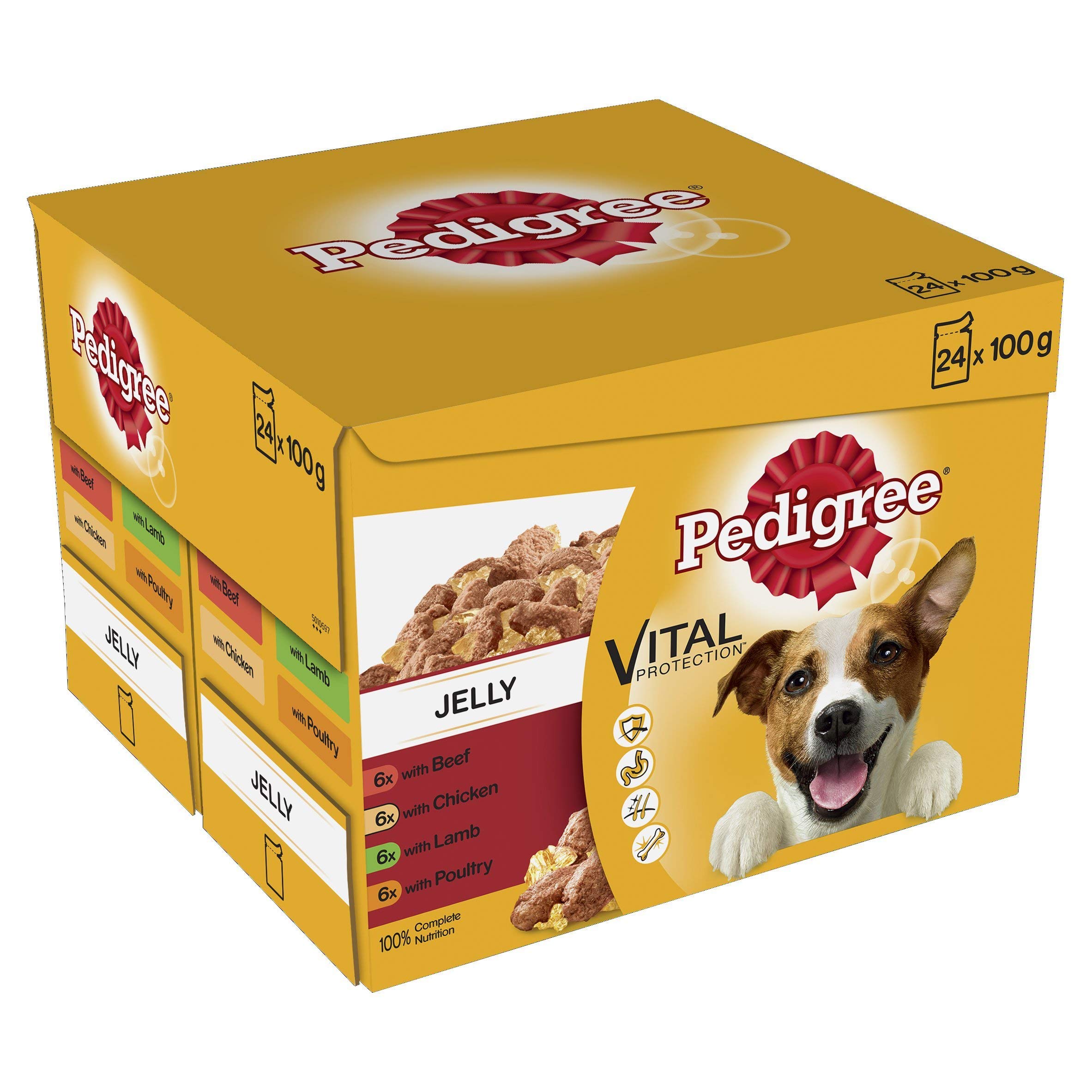 Pedigree Pouch Favourites In Jelly Dog Food (Pack Of 24 X 100g)