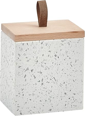 Amazon Com Nova Bath Collection Quartz White Cosmetic Storage