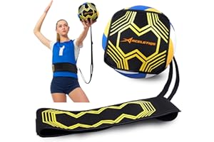 ACELETIQS Solo Volleyball Trainer 4-in-1 Rebounder Set for Serving, Spiking, Setting & Passing - Gift for Beginners & Experts