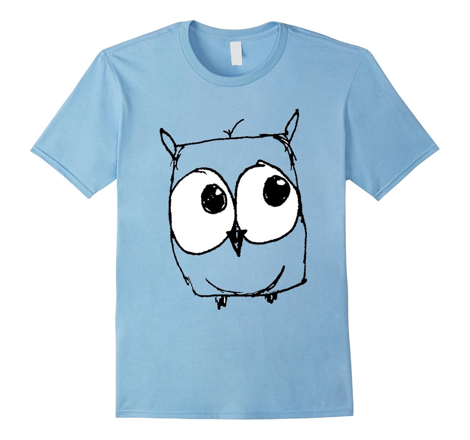 Owl Charlie the Owl T Shirt Hand Drawn Cartoon-Rose