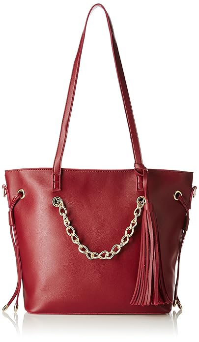 Alessia74 Womens Tote Bag with Pouch (Maroon) (Set of 2) (PBG515C)