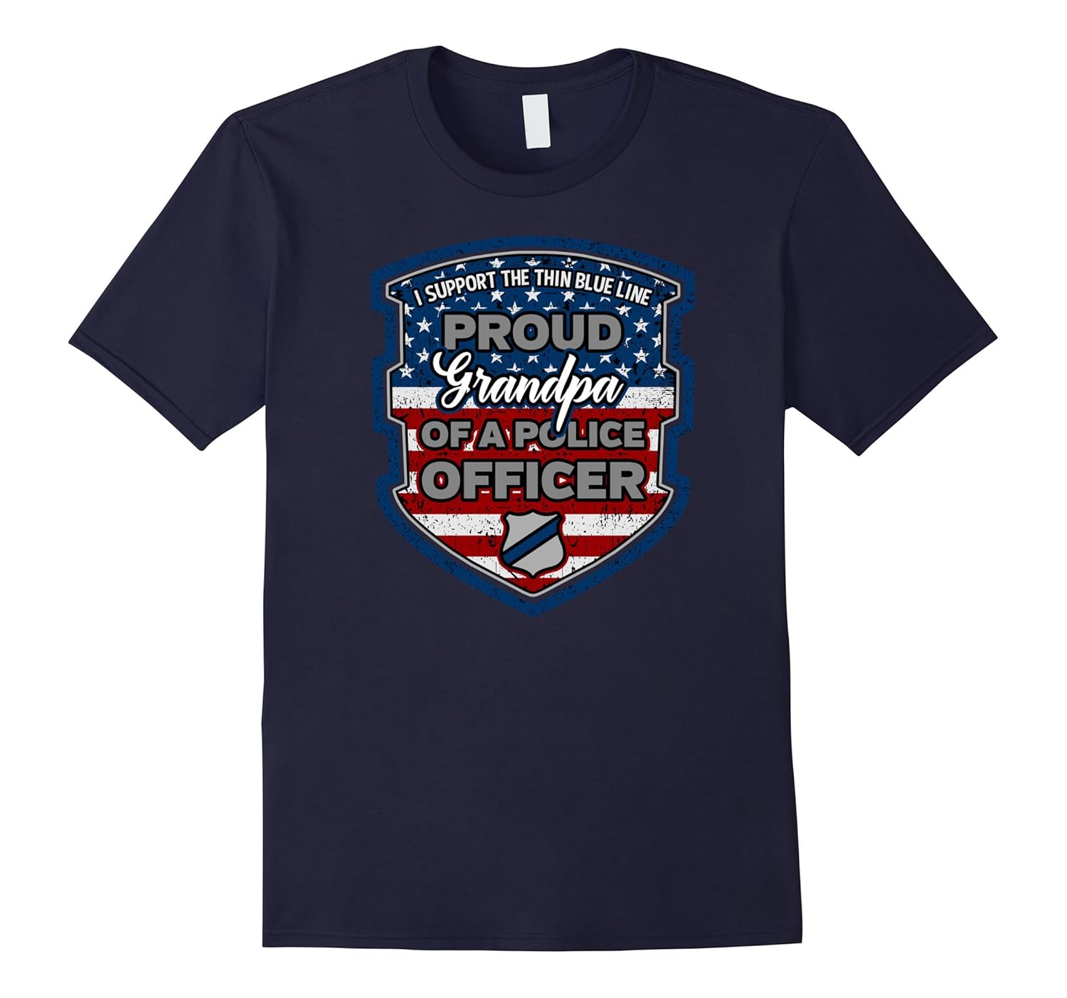 Mens Police Officer Shirt Proud Grandpa-ANZ