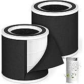 2 Pack H13 True HEPA Replacement Filter Compatible with oneisall Pet Air Purifier Model PP01, 3-in-1 High-Efficiency Air Filter