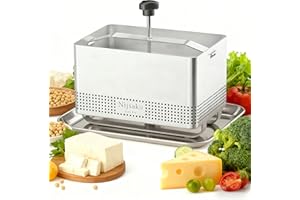 Tofu Press Stainless Steel Tofu Press & Paneer Maker - Cheese Press for Homemade Tofu, Paneer, Vegan Cheese - Heavy Duty Easy