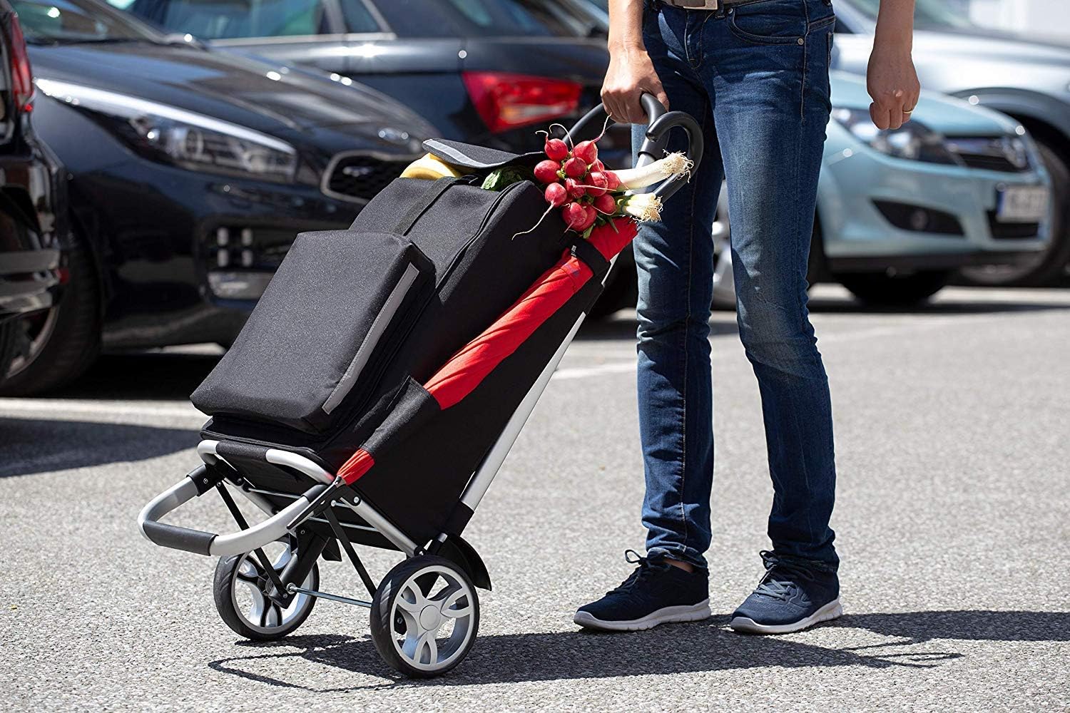 poussette courses pliable