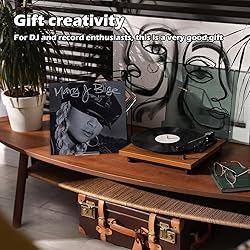AAiphuwew 6 Pack Vinyl Record Stand Display, Clear