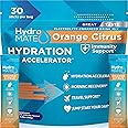 HydroMATE Electrolytes Powder with Low Sugar - 30 Count Instant Hydration Packets with Vitamin C Orange to Boost Energy - Low Sugar Electrolytes Powder Packets to Support Hydration Fast Party Recovery
