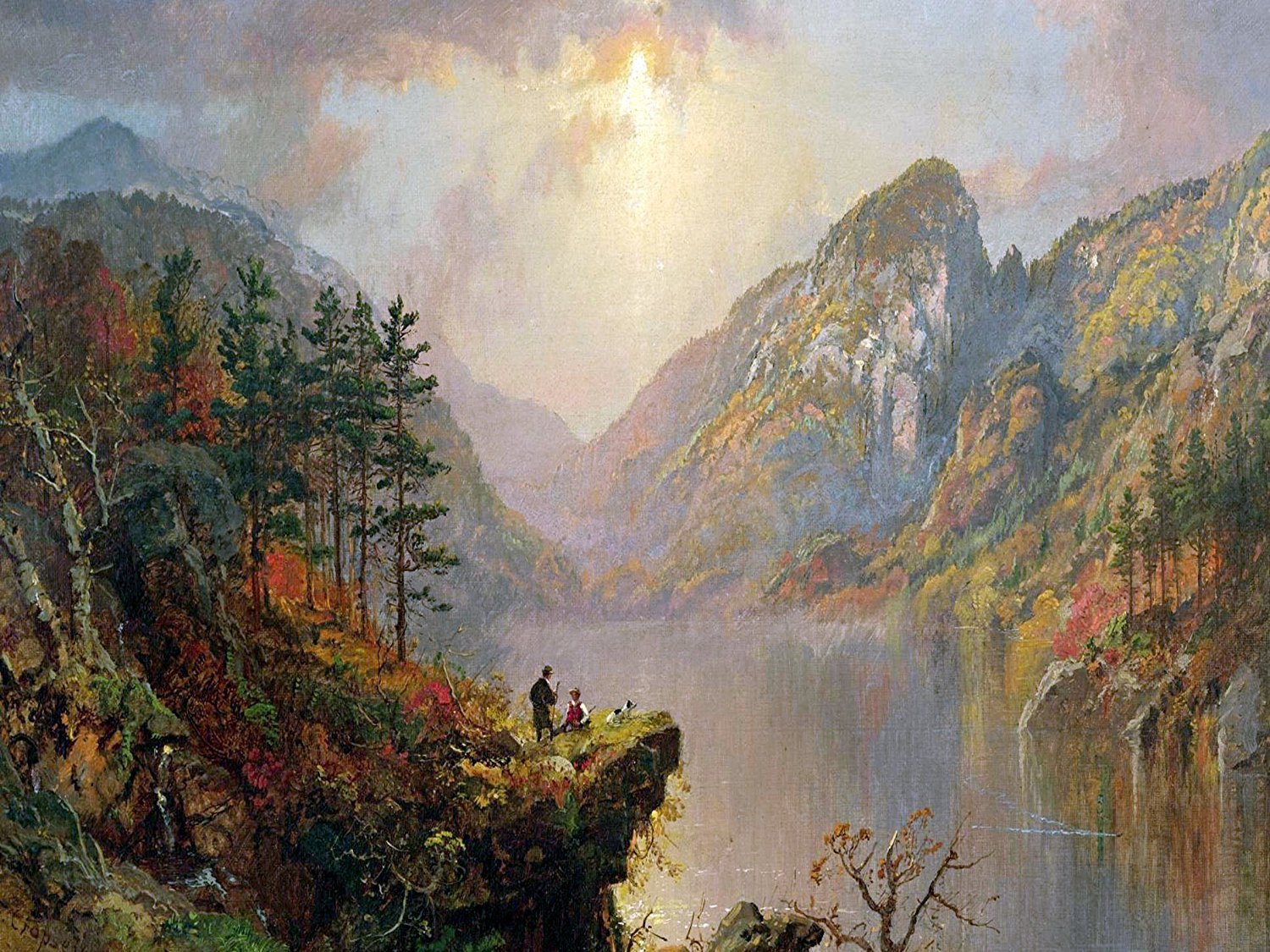 EAGLE CLIFF WHITE MOUNTAIN J. Cropsey Tile Mural Kitchen Backsplash Ceramic 10x8