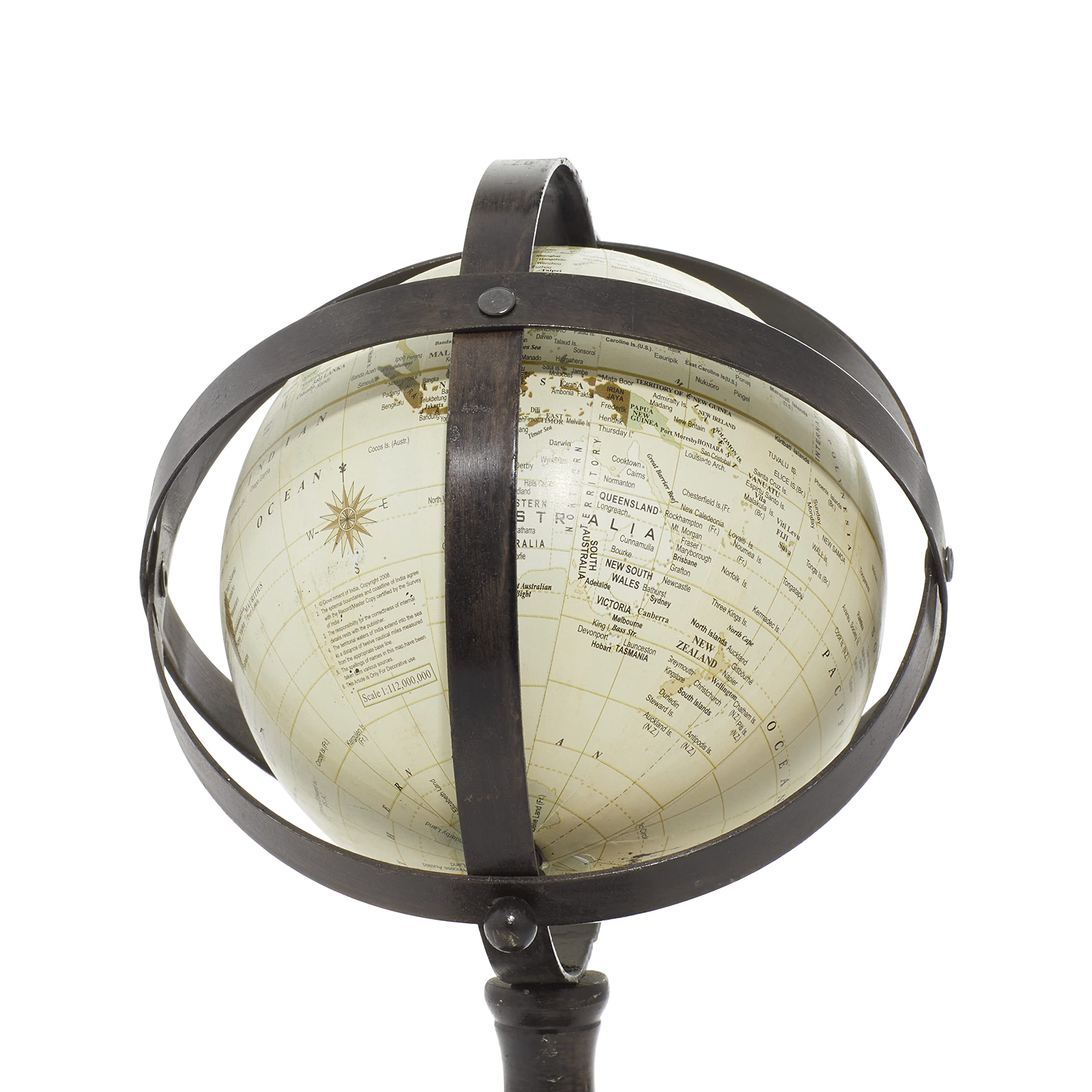 Deco 79 Aluminum Metal Globe, 7