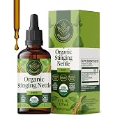 HERBAMAMA USDA Organic Stinging Nettle Root - Urinary Tract Support - 4 oz | Stinging Nettle Root Extract &bull; Urtica Dioica &bull; Non-GMO &bull; Alcohol &amp; Sugar-Free &bull; Vegan &bull; Liquid Formula &bull; 85-Day Supply