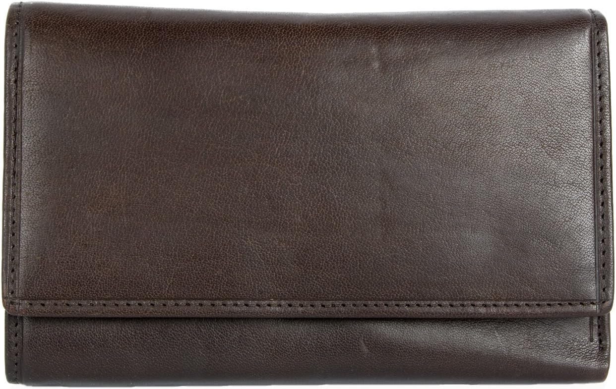 Il Giglio Women's Genuine Leather Wallet Without Any Logos or Markings Brown