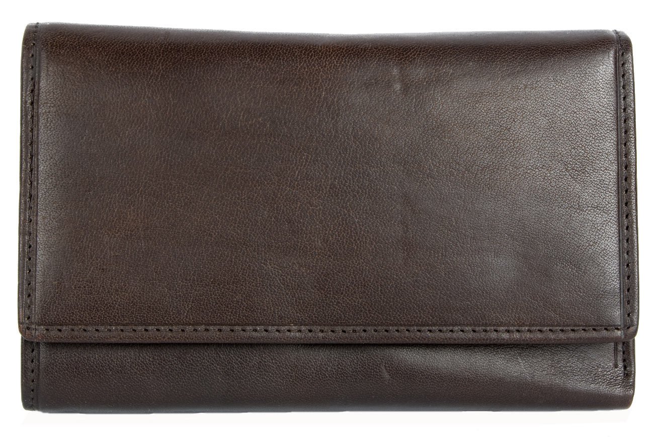 Il Giglio Women's Genuine Leather Wallet Without Any Logos or Markings Brown