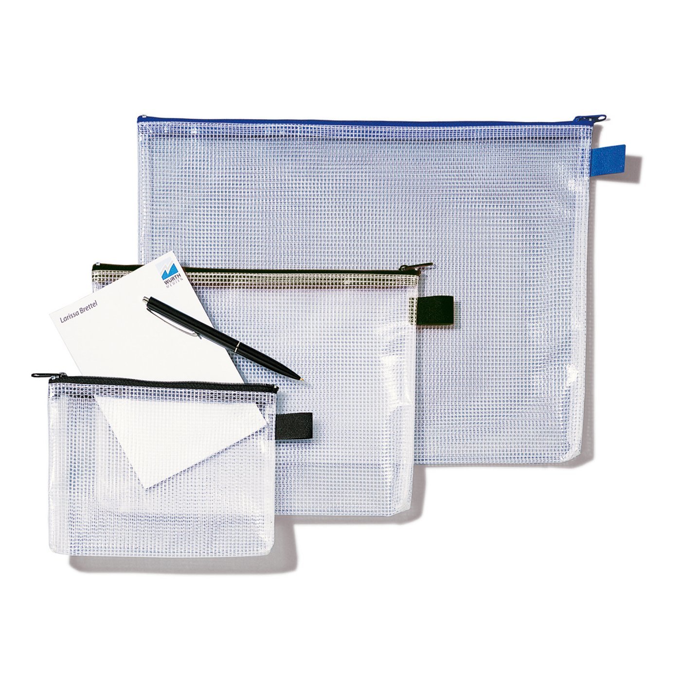Rexel Mesh Bag With Blue Zip A5