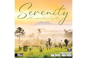RED EMBER Select - Serenity with Inspirational Quotes 2026 Wall Calendar 12 Month | 12" x 24" Open | Thick & Sturdy Paper | Giftable | Calendar 2026