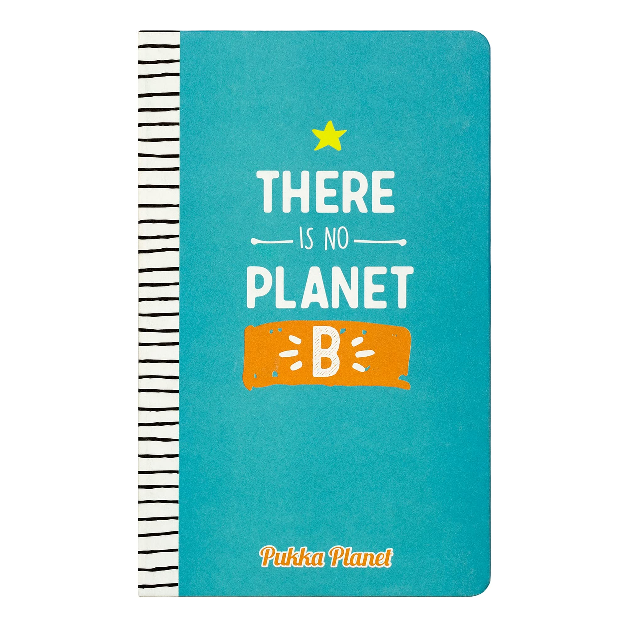 Pukka Pad, Pukka Planet A5 Soft Cover Notebook – Casebound Journal - 192 Pages of 8mm Ruled 90GSM Paper – Feature Acid-Free, Vegan Inks and Recycled Paper, 21.5 x 13.4cm - There is No Planet B