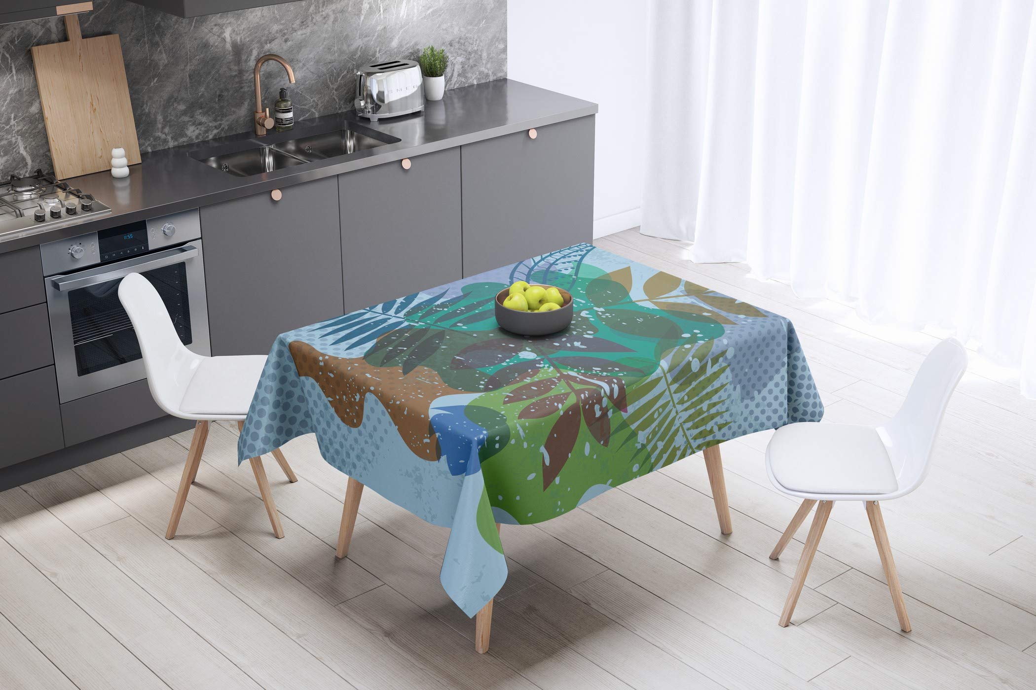 Bonamaison Kitchen Decoration, Tablecloth, 140cm x 140cm - Designed and Manufactured in Turkey