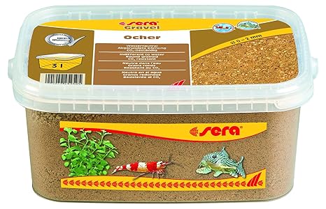 sera Gravel Ocher (Ø 0 - 2 mm) - ocker Aquarienkies bzw. Naturkies für alle Süß- und Meerwasseraquarien - frei von Schadstoff
