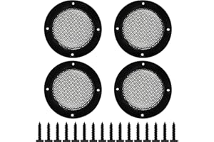 bociloy 4PCS 2” Black Speaker Grill Covers, Round Metal Mesh Guard Protectors, Universal Decorative Grille with ABS Plastic Frame for DIY Home Speaker Car Audio Stereo Woofer Subwoofer