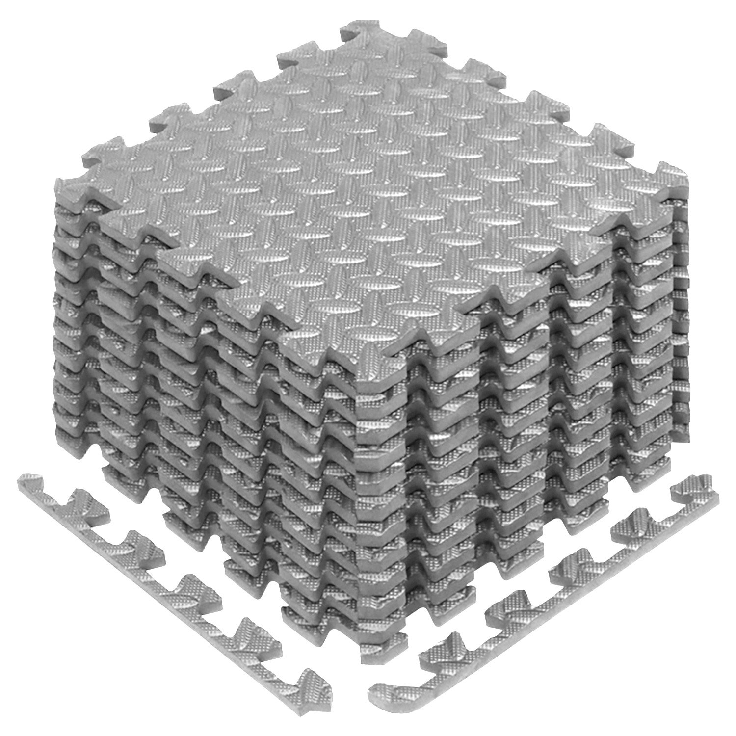 Yes4All Interlocking Exercise Foam Mats with Border Interlocking