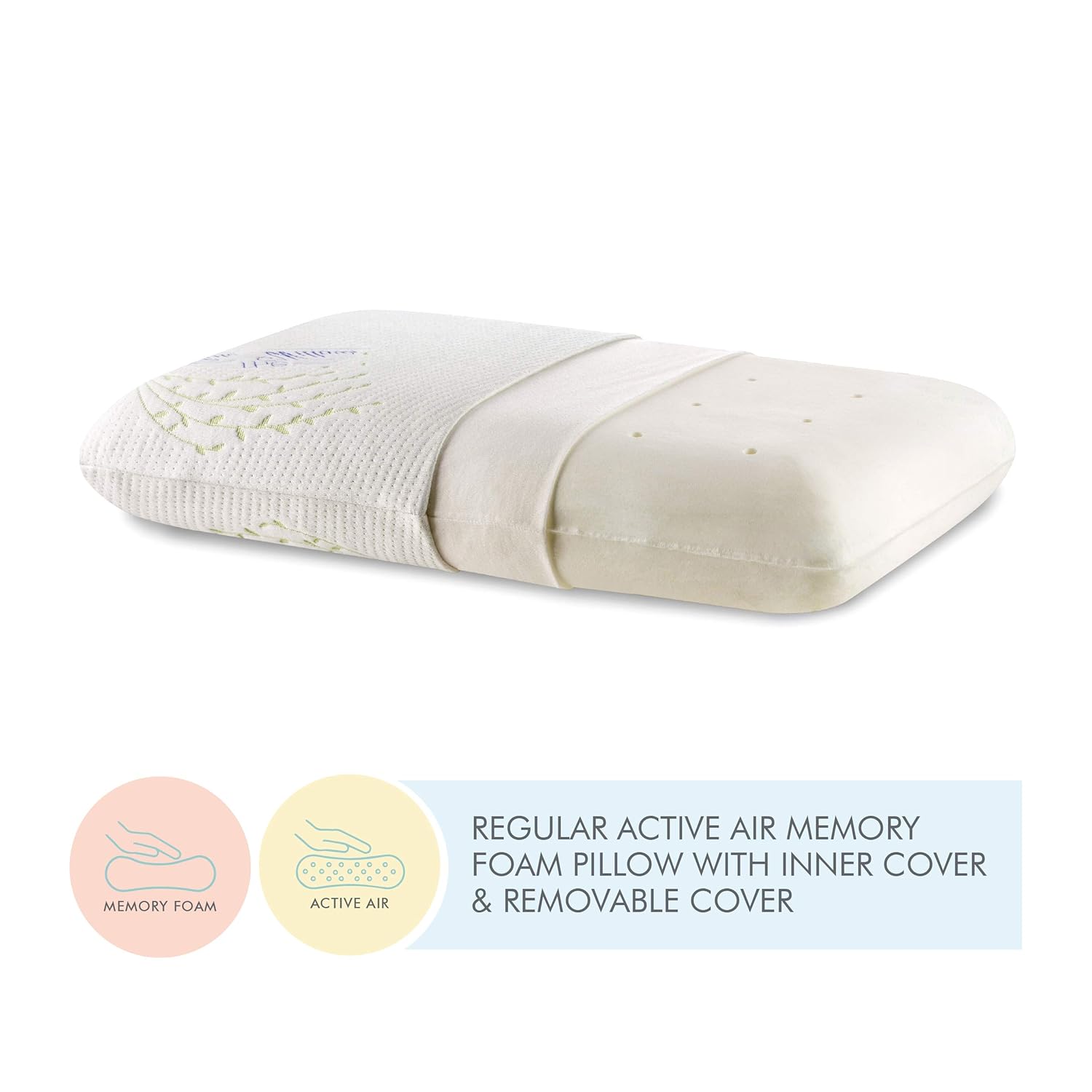 The White Willow Standard Air Sense Memory Foam Ventilated Pillow