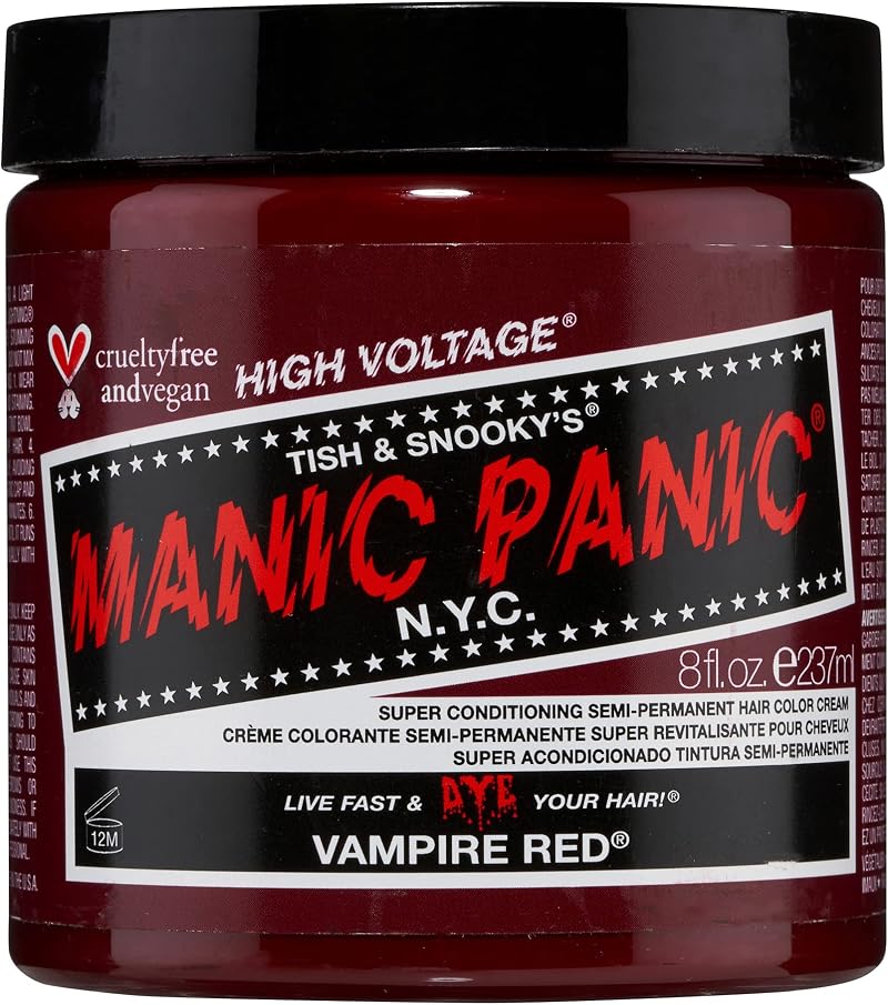Manic Panic Big Pot Vampire Red 8oz Semi-Permanent Hair Dye