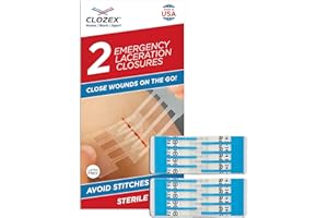 Clozex Emergency Laceration Closures - Repair Wounds Without Stitches. FDA Cleared Skin Closure Device for 2 Individual Wound