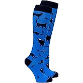 socks n socks-Women's 1 Pair Colorful Luxury Cotton Funky Knee Socks