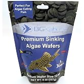 BIG KAHUNA TROPICAL FISH Medium 12mm Algae Wafer - Algae Wafers for Bottom Feeders - The Best Pleco Wafers &amp; Pleco Food Available - Algae Wafers for Snails (8 oz)