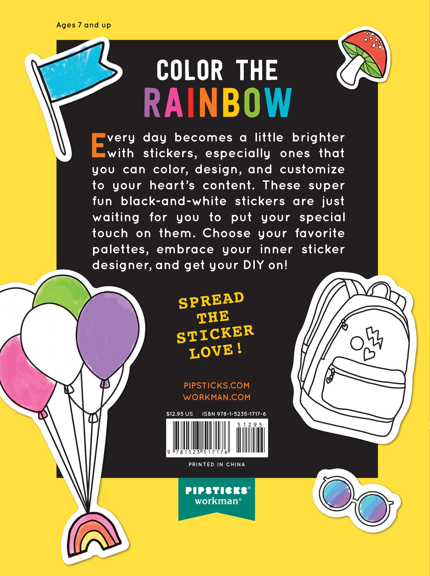 Color Your Own Stickers: 500 Stickers to Design, Color, and Customize (Pipsticks+Workman)
