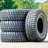 4 x Landspider Rocktraxx M/T LT37X12.50R17 Mud Terrain E (10 Ply) Tires | Light Truck Mud Terrain All Season Traction 128Q Rated E 10 Ply Radial Construction Raised Black Letters Tires