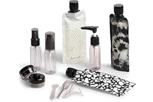Kitsch Travel Bottles for Toiletries - Travel Essentials & Basics - Refillable, Leak-Proof Travel Size Containers, Essentials