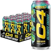 C4 Ultimate Energy Drink with Zero Sugar, Tropical Tundra Frost, 12pk | 300mg caffeine delivers ultimate energy, focus and performance when you need it most.