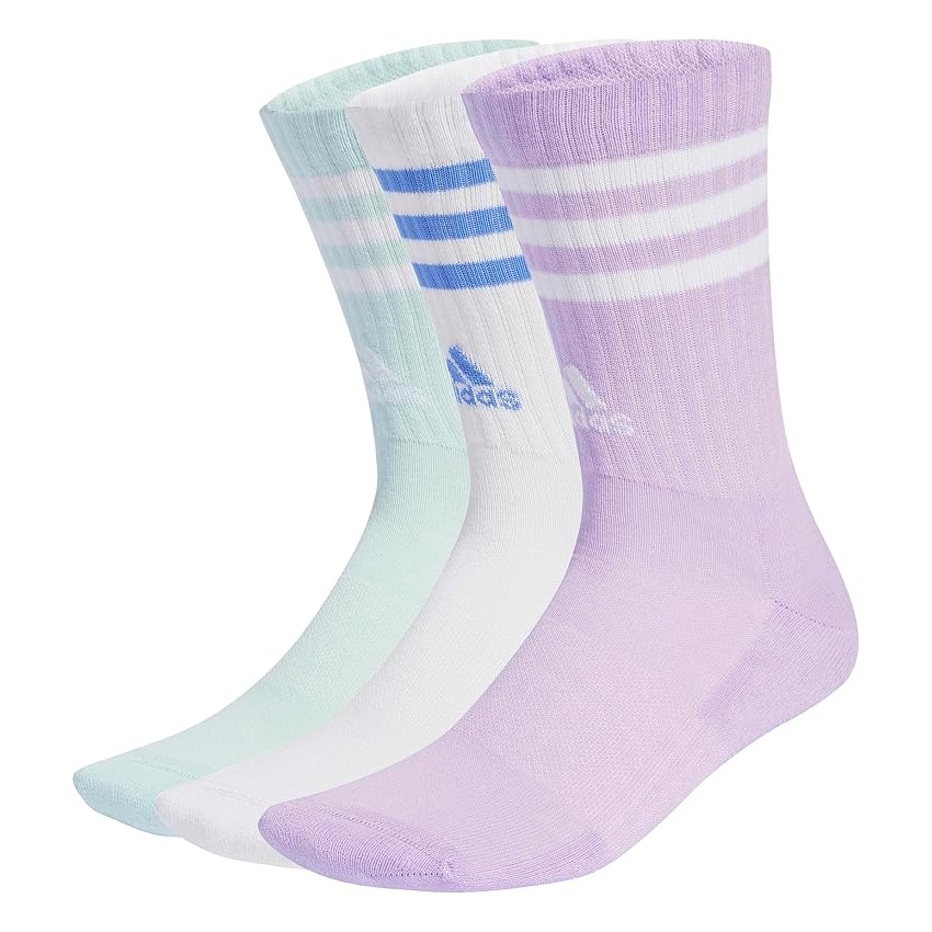 adidas Unisex - Adulto 3-Stripes Cushioned Crew Socks 3 Pairs