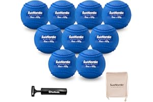 SunNordic 6/9 Pack Seams Weighted Baseball Set (16 oz) - Weighted Baseballs for Hitting Training & Improved Power - Plyo Baseball for All Skill Levels