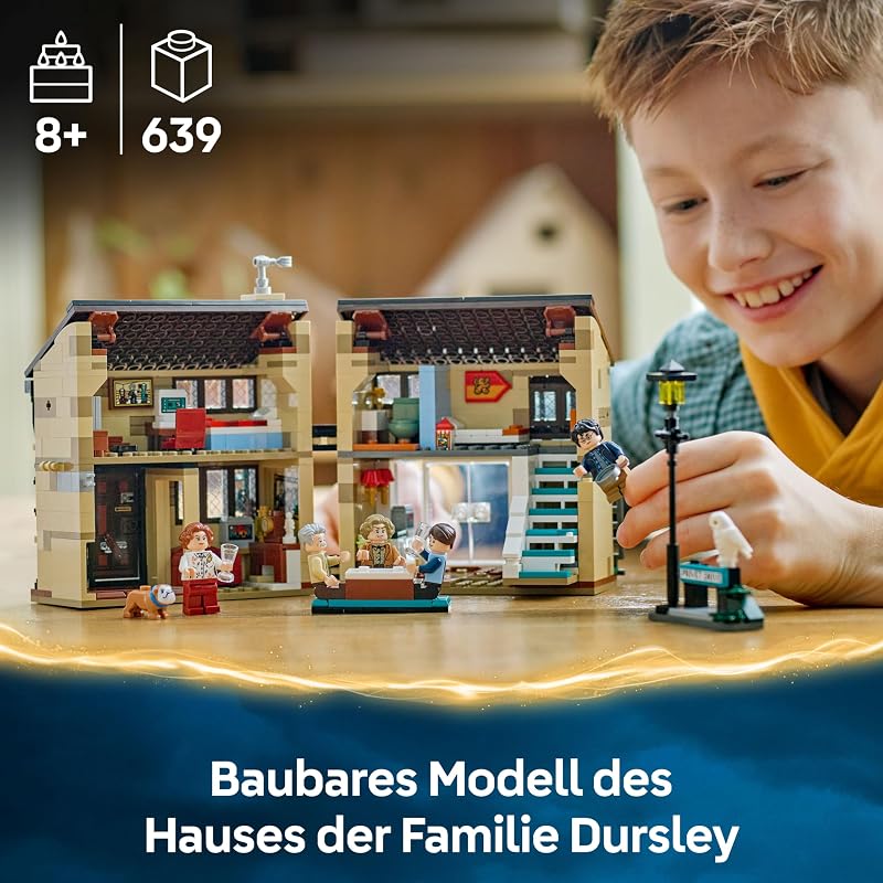 Harry Potter Ligusterweg: Tante Magdas Besuch – Spielhaus mit Inneneinrichtung, 5 Minifiguren & Tante Magda Figur– Der Gefangene von Askaban –Geschenk für Jungen & Mädchen ab 8 Jahren 76451 — Foto 2 von 8