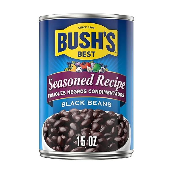 BUSH’S CANNED SEASONED RECIPE BLACK BEANS (PACK OF...