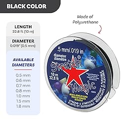 Stretch Magic Elastic Beading Cord – Black