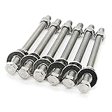(4 Sets) 3/8-16x5 Stainless Steel Hex Head Screws